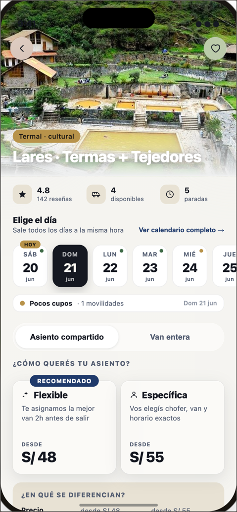 Ve los detalles y la fecha